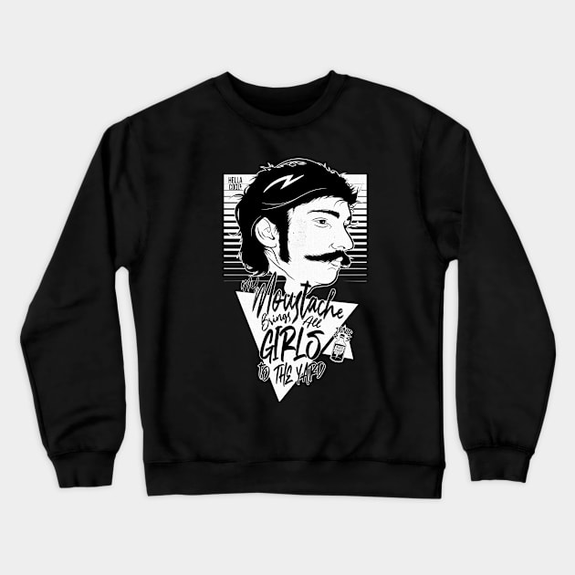 Must-Tache Crewneck Sweatshirt by deerokone